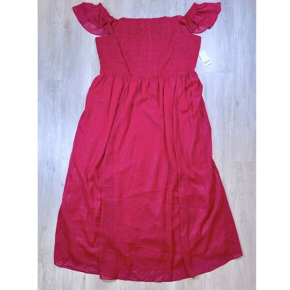 Red Maxi Summer Dress 3X - Picture 2 of 2